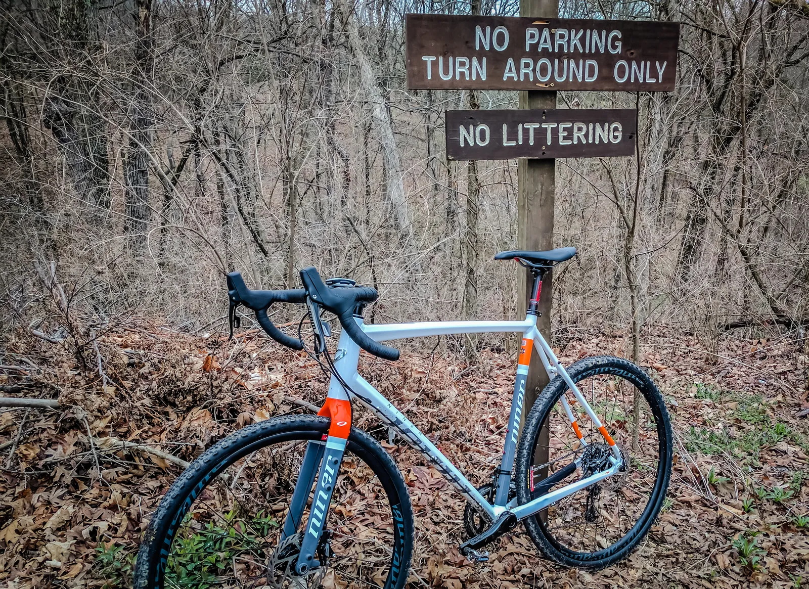 A bicycle on a road in Wildwood, Missouri