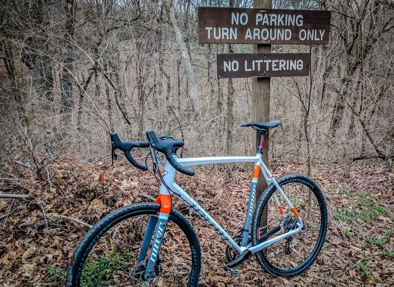 A bicycle on a road in Wildwood, Missouri