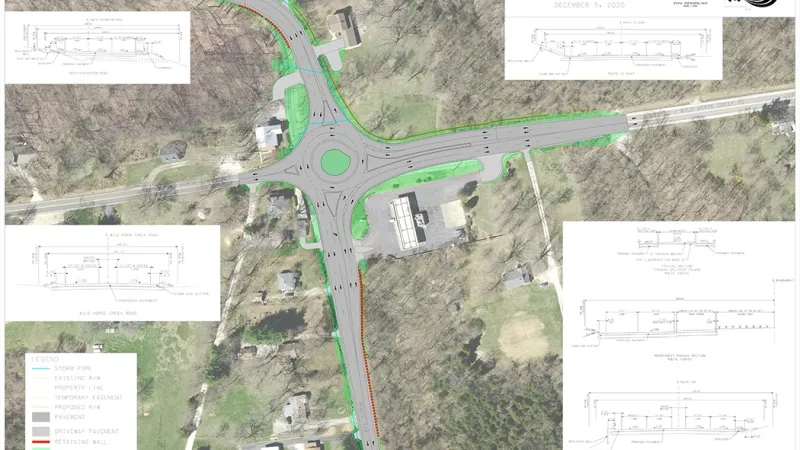 Construction at the Route 109 and Route CC intersection